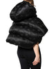 Dolce & Gabbana Black Padded Puffer Hooded Full Zip Cropped Jacket