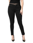 Dolce & Gabbana Black Cotton Mid Waisted Skinny Denim Jeans