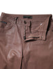 Dolce & Gabbana Brown Cotton High Waist Tapered Denim Jeans