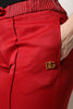 Dolce & Gabbana Red Viscose Straight Fit Pants