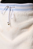 Dolce & Gabbana Off White Faux Fur High Waisted Mini Skirt