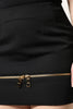 Dolce & Gabbana Black Virgin Wool High Waisted Mini Skirt