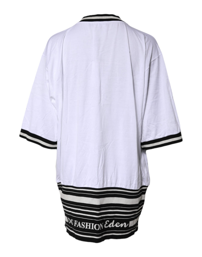 Dolce & Gabbana White Cotton DG Fashion Crew Neck Tee T-shirt
