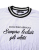 Dolce & Gabbana White Cotton DG Fashion Crew Neck T-shirt
