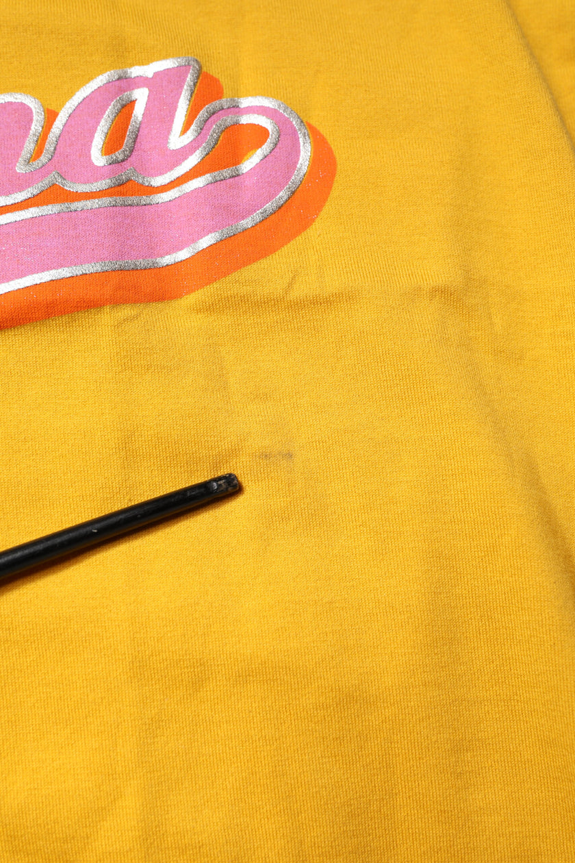 Dolce & Gabbana Yellow Printed Cotton Short Sleeves T-shirt