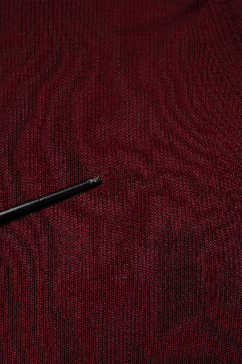 Dolce & Gabbana Burgundy Long Sleeves Turtleneck Slim Sweater