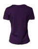 Dolce & Gabbana Violet Cotton Crewneck Short Sleeves T-shirt