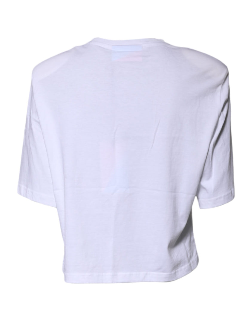Chiara Ferragni White Short Sleeves Logo Printed T-shirt
