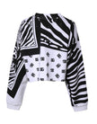 Dolce & Gabbana White Black Zebra Print Sweatshirt Sweater