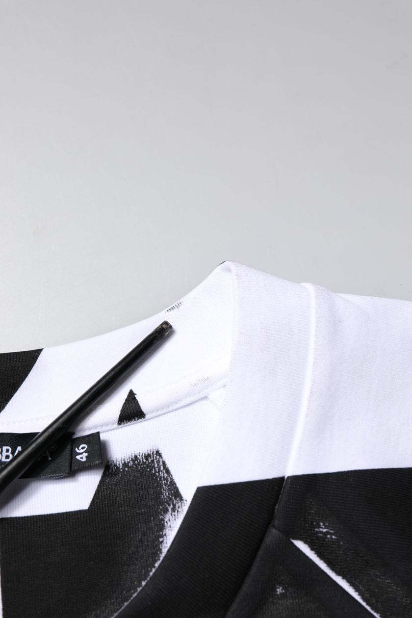 Dolce & Gabbana White Black Zebra Print Sweatshirt Sweater