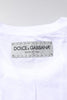 Dolce & Gabbana White Cotton Printed Round Neck Top T-shirt