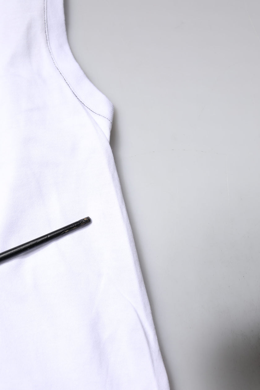 Dolce & Gabbana White Cotton Sleeveless Printed Tank T-shirt