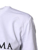 Dolce & Gabbana White Cotton Printed Round Neck Top T-shirt