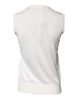 Dolce & Gabbana Cream Sleeveless Silk Round Neck Tank Top