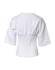 Dolce & Gabbana White Cotton Blend 3/4 Sleeves Blouse Top
