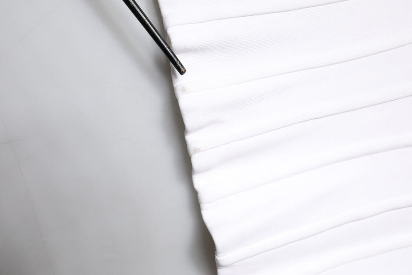 Dolce & Gabbana White Cotton Blend 3/4 Sleeves Blouse Top