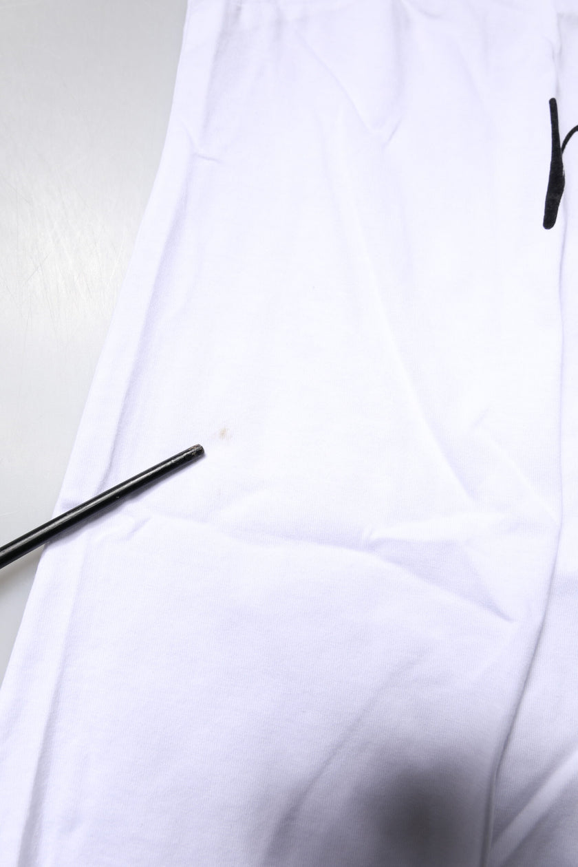 Dolce & Gabbana White Printed Round Neck Top Cotton T-shirt