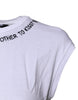 Dolce & Gabbana White Cotton Sleeveless Printed Tank T-shirt