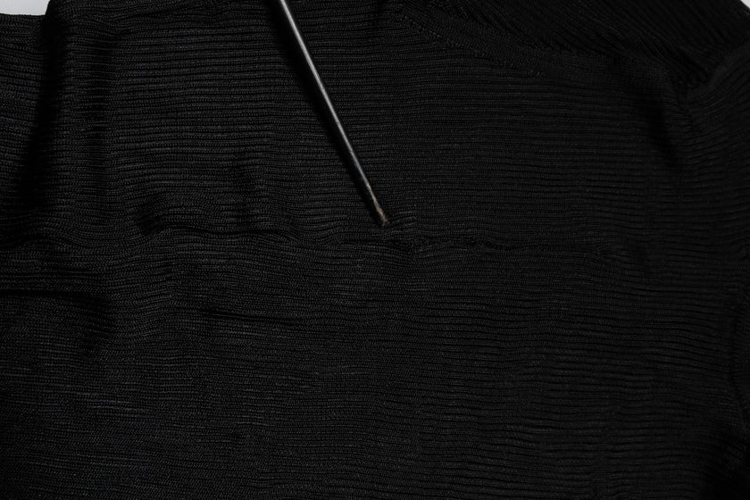 Dolce & Gabbana Black Knit Long Sleeves Turtleneck Slim Top