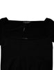 Dolce & Gabbana Black Square Neckline Long Sleeves Sweater