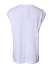 Dolce & Gabbana White Cotton Sleeveless Round Neck Tank Top