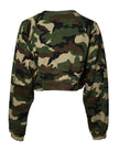 Dolce & Gabbana Multicolor Camou Cropped Sweatshirt Sweater
