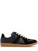 Maison Margiela Low Leather And Suede Sneakers