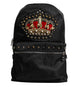 Dolce & Gabbana Black Nylon DG Crown Embellished Backpack VULCANO Bag