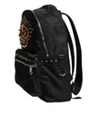 Dolce & Gabbana Black Nylon DG Crown Embellished Backpack VULCANO Bag