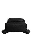 Dolce & Gabbana Black Nylon DG Crown Embellished Backpack VULCANO Bag