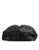 Dolce & Gabbana Black Gray Leopard DG Logo Belt Waist Fanny Pack Bag