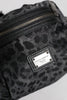 Dolce & Gabbana Black Gray Leopard DG Logo Belt Waist Fanny Pack Bag
