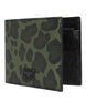 Dolce & Gabbana Black Green Leather DG Plaque Bifold Card Holder Wallet
