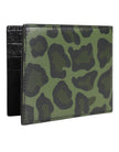Dolce & Gabbana Black Green Leather DG Plaque Bifold Card Holder Wallet