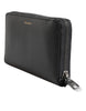 Dolce & Gabbana Black Blue Exotic Leather Embossed Continental Wallet