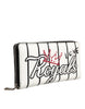 Dolce & Gabbana White Leather DG Crown Royals Continental Zip Around Wallet