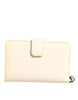Dolce & Gabbana Ivory Calf Leather Compact Logo Plaque Card Holder Wallet