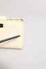 Dolce & Gabbana Ivory Calf Leather Compact Logo Plaque Card Holder Wallet