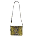 Dolce & Gabbana Green Exotic Leather DG Plaque Crossbody Clutch Bag