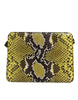 Dolce & Gabbana Green Exotic Leather DG Plaque Crossbody Clutch Bag
