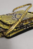 Dolce & Gabbana Green Exotic Leather DG Plaque Crossbody Clutch Bag