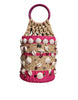 Dolce & Gabbana Multicolor Bucket Raffia Seashells Crystals Handbag Bag