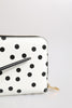 Dolce & Gabbana White Black Striped Leather Zip Around Continental Wallet