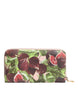 Dolce & Gabbana Multicolor Fig Fruit Dauphine Leather Zip Around Continental Wallet