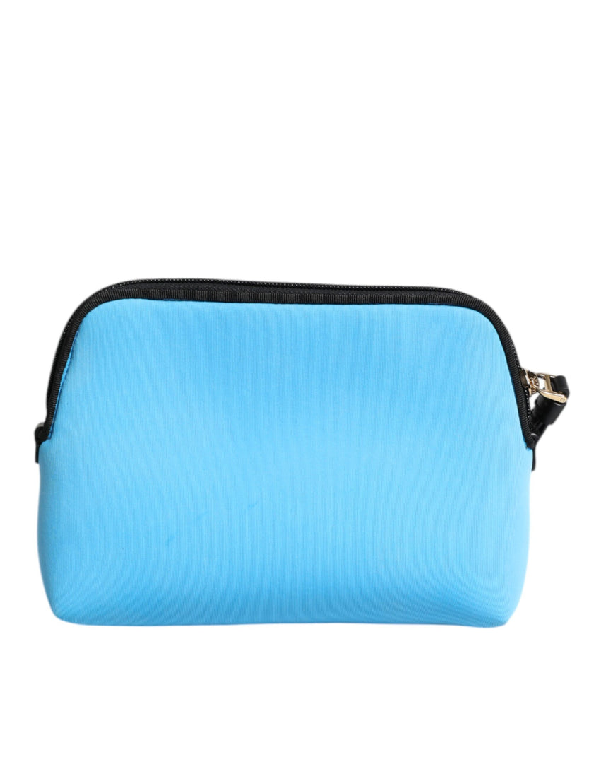 Dolce & Gabbana Blue DG Logo Print Clutch Zip Borse Pouch Bag