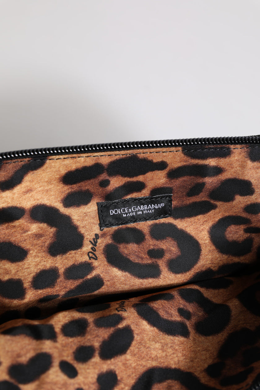 Dolce & Gabbana Blue DG Logo Print Clutch Zip Borse Pouch Bag