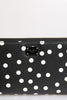 Dolce & Gabbana Black White Dotted Leather Zip Around Continental Wallet
