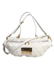 Dolce & Gabbana White Quilted Logo Plaque Belt Waist Fanny Pack Bag