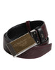 Dolce & Gabbana Black Brown Leather Metal Buckle Reversible Belt