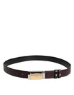 Dolce & Gabbana Black Brown Leather Metal Buckle Reversible Belt